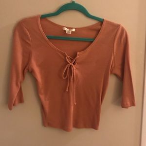Lace Up Crop Top - SIZE LARGE - NEVER WORN